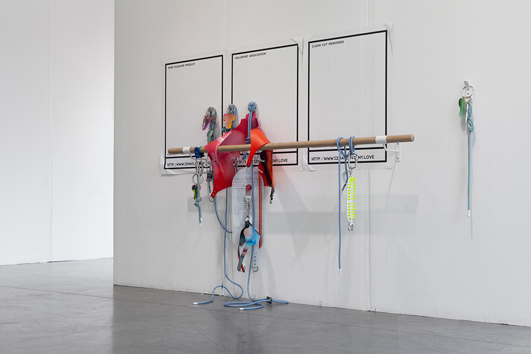 Installation view of SCULPTURE CULTURE #QueerKit , LAY WITH ME, at the Dyson Gallery, London, 2019