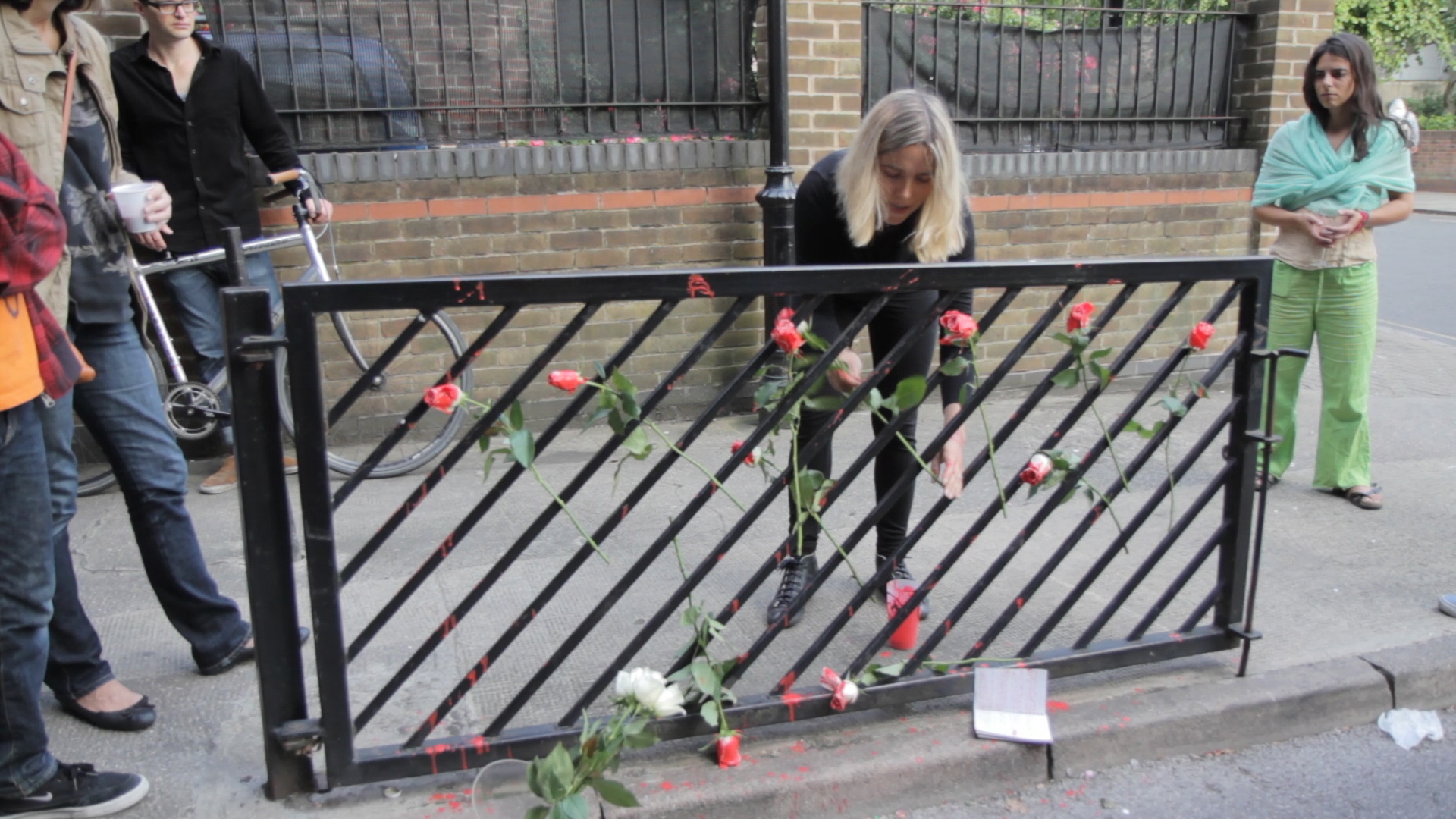 Painting the Roses Red, performance for Grenfell Tower, 2017